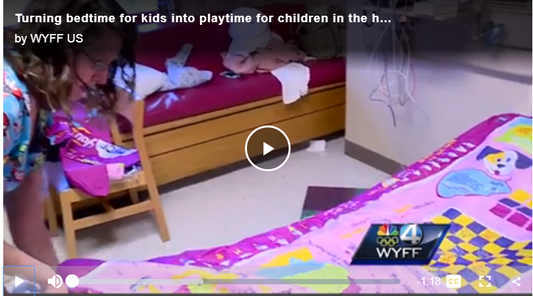 Turning bedtime for kids into playtime for children in the hospital - Playtime Bed Sheets and Slumber Bags