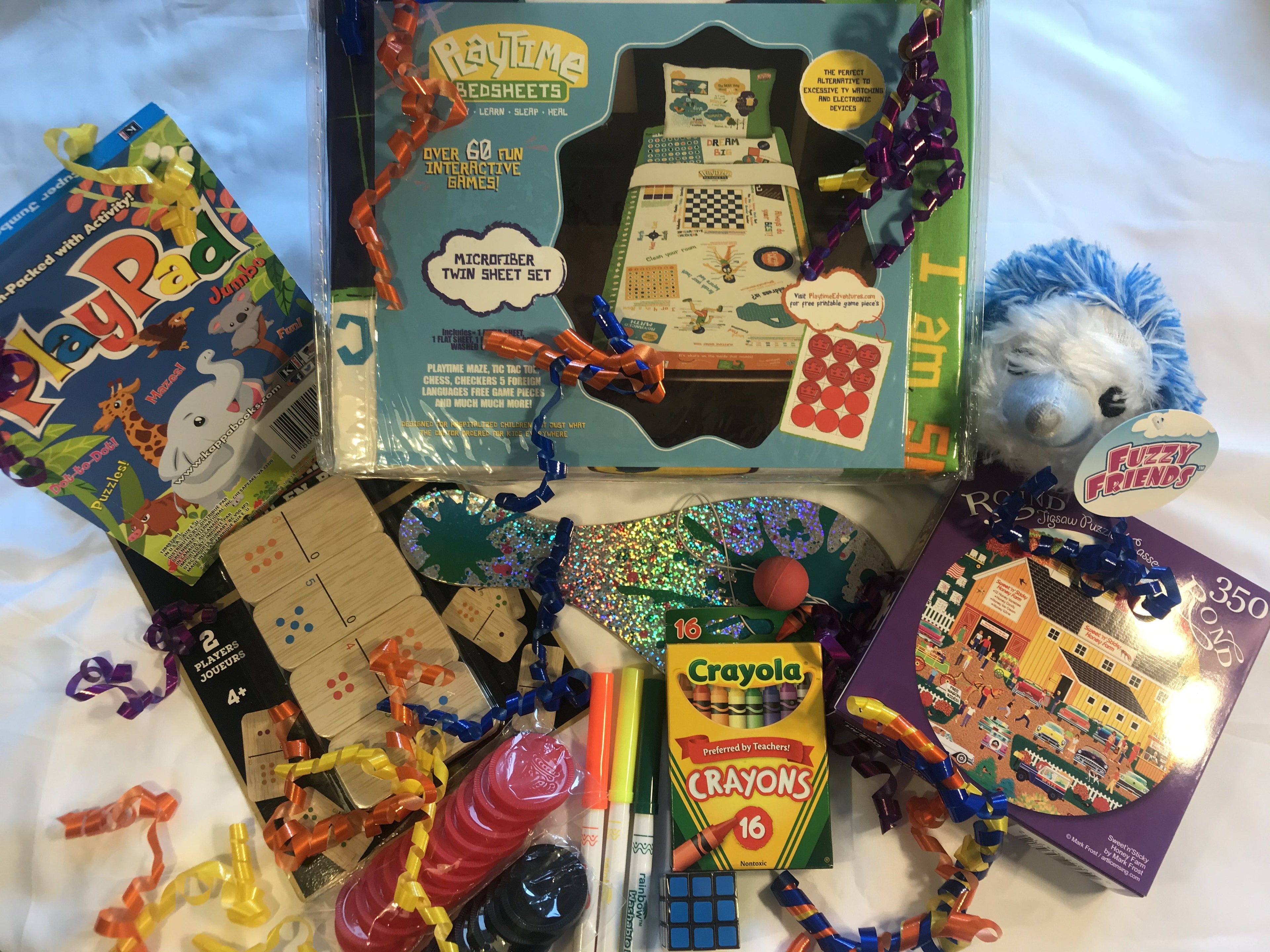 Companies purchase Playtime distraction kits to donate to childrens Hospitals and shelters